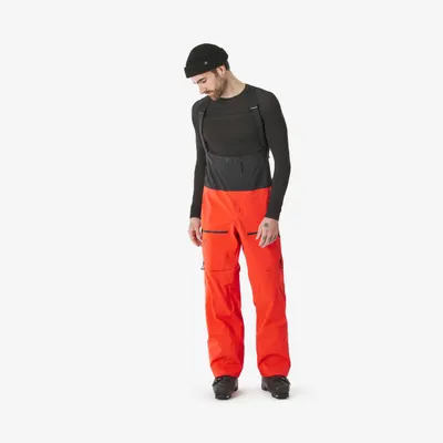 Pantalon schi freeride impermeabil FR900 portocaliu bărbați