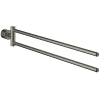 Bara prosop Grohe Atrio 40308AL3, 2 brate, montare pe perete, pivotant, fixare ascunsa, metal, Hard graphite