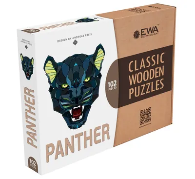Puzzle din lemn - Panthere, 102 piese