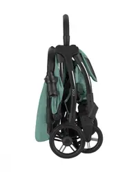 Carucior sport pana la 22kg KikkaBoo 0-48 luni,cadru din aluminiu cu pliere compacta,pozitie de somn,Compatibil avion,husa ploaie,suport pahar si geanta transport incluse Cloe Mint 2024