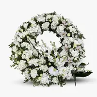 Corona funerara cu orhidee, cale si hortensii