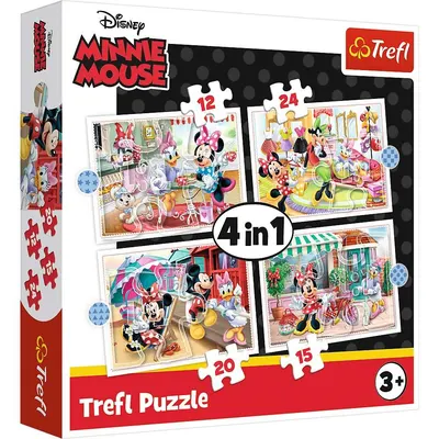 Puzzle Trefl 4 in 1 -Minnie and friends