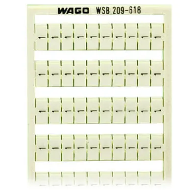 WSB marking card; as card; MARKED; 1 / 2 (50 each); not stretchable; Vertical marking; snap-on type; white