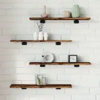 vidaXL Rafturi perete 4 buc. stejar fumuriu 60x10x1,5 cm lemn compozit