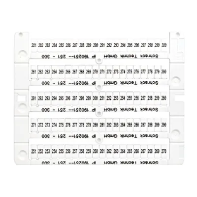 Marcaje pentru cleme şir TB şi ST, 251-300 (câte două)