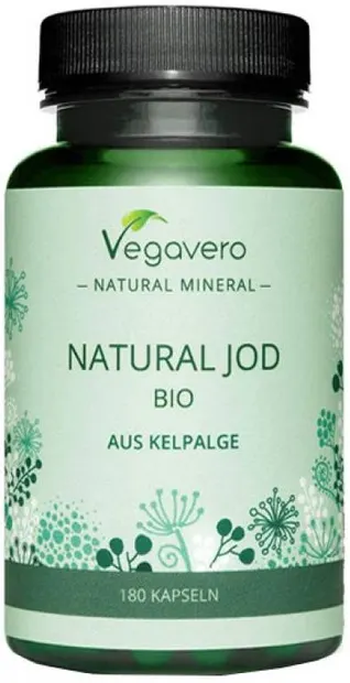 Natural Jod Bio Aus kelpalge, 180 capsule, Vegavero