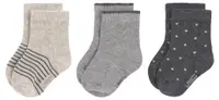 Șosete pentru bebeluși Lassig - Cosy Leg Wear, 3 bucăți, 27-30 cm, Gri