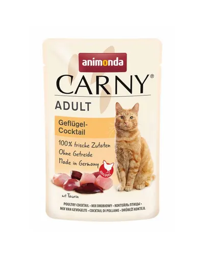 ANIMONDA Carny Adult hrană umedă pentru pisici cu cocktail de pasăre 85 g