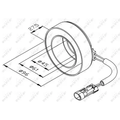 Bobina, ambreiaj magnetic compresor NRF 38470