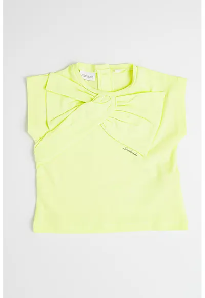 Tricou regular fit cu aplicatie cu funda - Galben pai