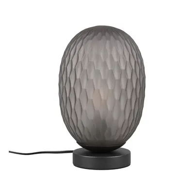 Veioză negru-mat cu abajur din sticlă (înălțime 28,5 cm) Facette – Trio
