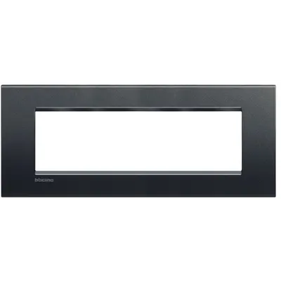 Placa ornament ,7 module, antracit, living light, BTICINO