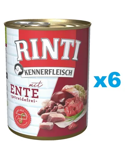 RINTI Kennerfleisch Duck cu rata 6x400 g conserve hrana caini