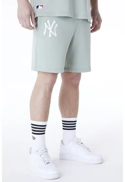 Pantaloni de trening scurti cu snur si monograma brodata - Gri cenusiu