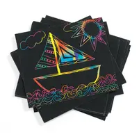 Carduri răzuibile negre pentru scratch design – Set de 100