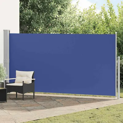 vidaXL Copertină laterală retractabilă, albastru, 160x500 cm