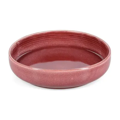 Farfurie burgundy adâncă din gresie ø 21 cm Duna – ONA