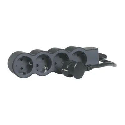 Prelungitor Sch 4x2p+t Standard 1,5m 1,5mm2 Negru