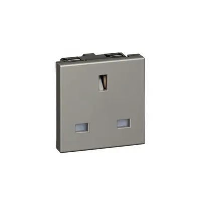 priza Arteor - BS 1363 - 13 A - 2P+E - 2 module - magnesium