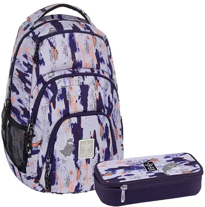 Set școlar Ars Una Camouflage - Rucsac AU-2 și penar