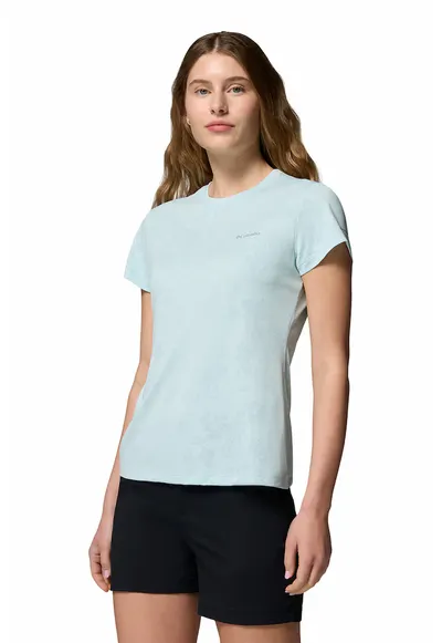 Tricou cu decolteu la baza gatului pentru drumetii Bluebird Canyon II - Albastru glaciar