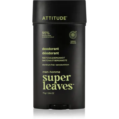 Attitude Super Leaves Men Deodorant deodorant pentru bărbați Matcha & Bergamot 75 g