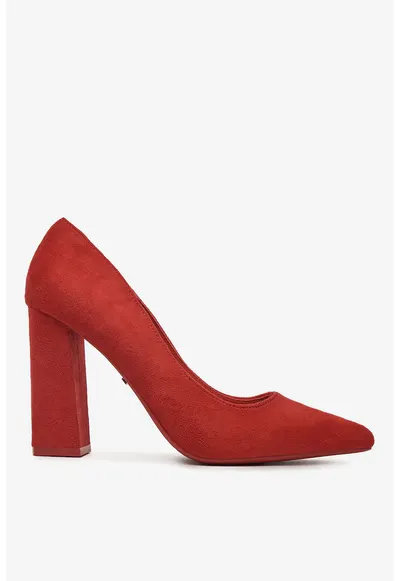 Pantofi Rosu din Textil - Rosu
