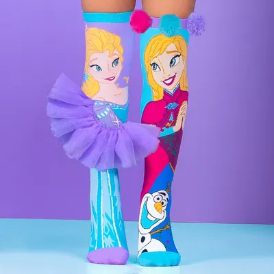 Șosete lungi colorate Madmia pentru fete Elsa și Anna 6-99 ani