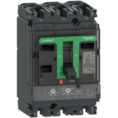 Intreruptor ComPacT NSX160F, 36 KA la 415 VAC, unitate de declansare TMD 160A, 3 poli 3d