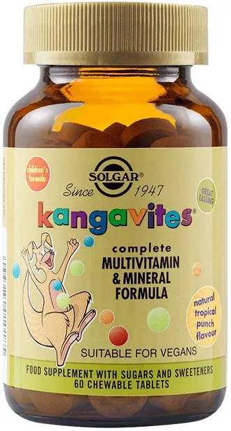 Kangavites, fructe tropicale, 60 tablete, Solgar
