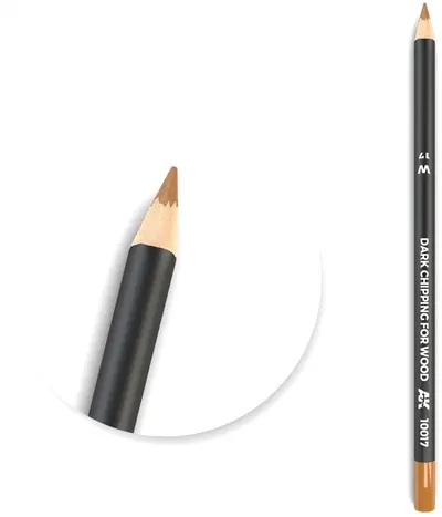Creion pe baza de apa pentru modelat AK Interactive - Watercolor Pencil Dark Chipping for wood AK10017 (1 buc )