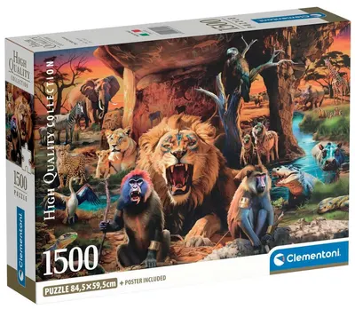 Puzzle Clementoni din 1500 piese - Animale sălbatice