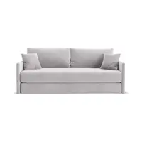 Canapea gri deschis extensibilă cu tapițerie din catifea 209 cm Shannon – Cosmopolitan Design