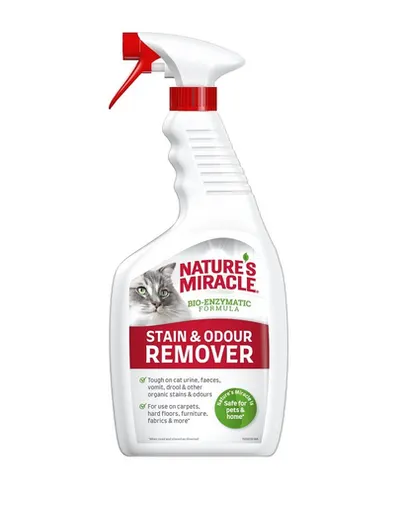 NATURE'S MIRACLE Stain&Odour Remover Cat melon Spray impotriva petelor si mirosurilor pisici, parfum de pepene 946 ml