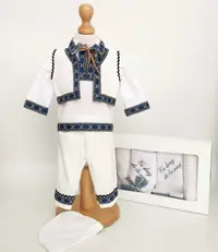 Set Botez Traditional Adi 5 a, 2 piese costumas traditional si trusou brodat