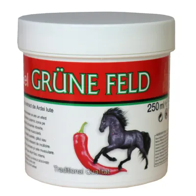 Gel Puterea Calului cu extract de Ardei Iute Grunes Feld, Elina Med | 250 ml