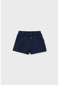 Pantaloni scurti din amestec de bumbac cu talie ajustabila - Albastru ultramarin