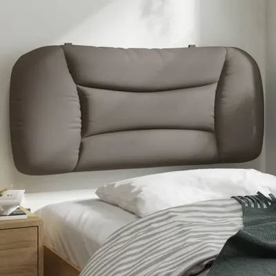 vidaXL Pernă pentru tăblie de pat, Hvar, gri taupe, 90 cm, material textil