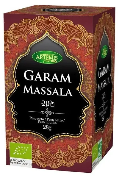 Ceai bio din plante Garam Masala, 20 plicuri filtrante, Artemis Bio