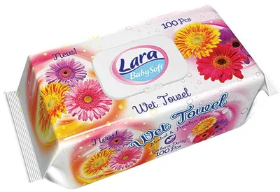 Șervețele umede cu capac Lara Baby Soft - Gerber, 100 buc