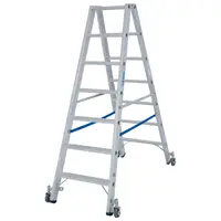 Scara Stabilo dubla 2x7, trepte cu roti