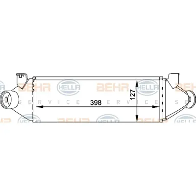 Intercooler, compresor HELLA 8ML 376 765-011
