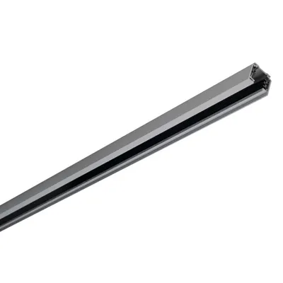Iluminat decorativ pe sina, EUTRAC® Senile, gri pista de inalta tensiune, gri-argintiu, 2 m