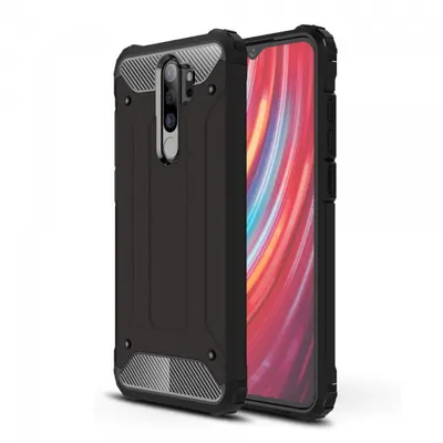 Husa pentru Xiaomi Redmi Note 8 Pro, Techsuit, Hybrid Armor, Neagra