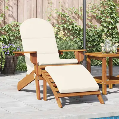vidaXL Scaun de grădină Adirondack & suport picioare lemn masiv acacia