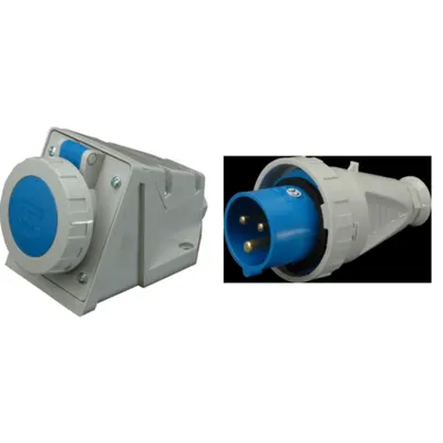 Pachet Complet: Priza Industriala Aparenta IP67 32A 400V + Fisa Industriala pe Cablu IP67 32A 400V - Putere Trifazata si Protectie Maxima