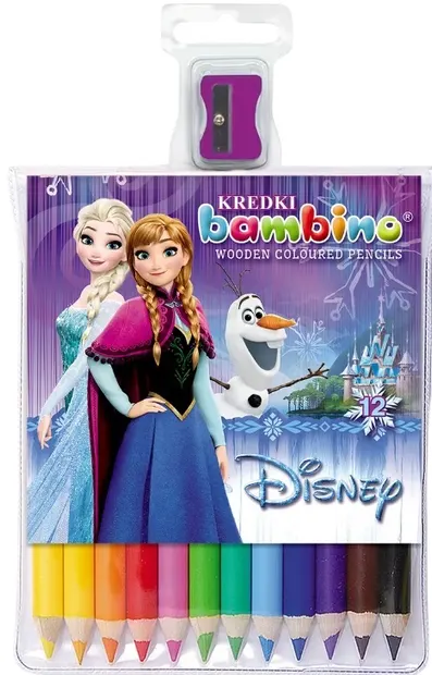 Creioane colorate St. Majewski Frozen - 12 buc. + ascuțitoare