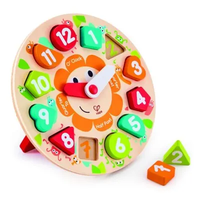 Ceas din lemn cu forme geometrice, 3 ani+, Hape E1622