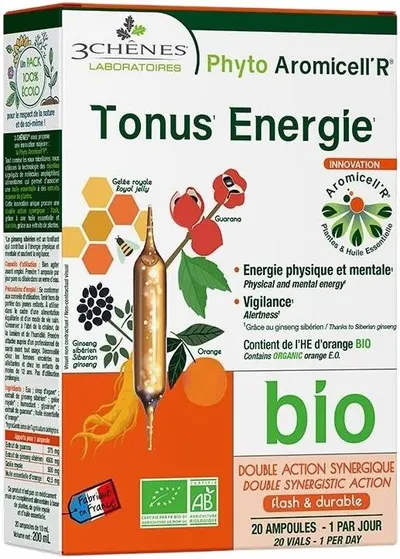 Fiole organice pentru tonus și energie, 20 buc, 3 Chenes