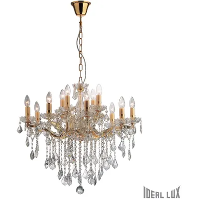 candelabru Florian, 12 becuri, dulie E14, D:720 mm, H:870/1200 mm, Auriu